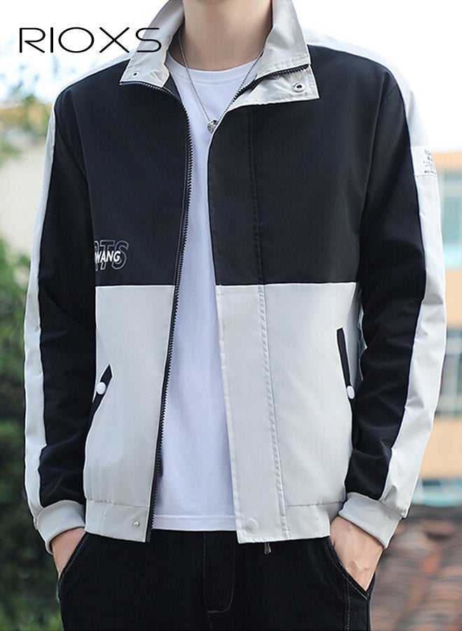 ريوكس تصميم أنيق لطوق رفع وسحابة كاملة والأصداف والحاشية للحصول على جيوب جانبية ملائمة أكثر ملاءمة لتخزين الأشياء الشخصية بشكل ملائم سترات ذات تصميم كلاسيكي للربيع والخريف والشتاء، مثالية للملابس غير الرسمية، الأعمال، المواعيد والحفلات أو الأنشطة الخارجية مثل التنزه، التنزه، الركض، ركوب الدراجات، الجولف، السفر وهلم جرا. - Image 1